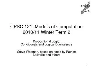 CPSC 121: Models of Computation 2010/11 Winter Term 2
