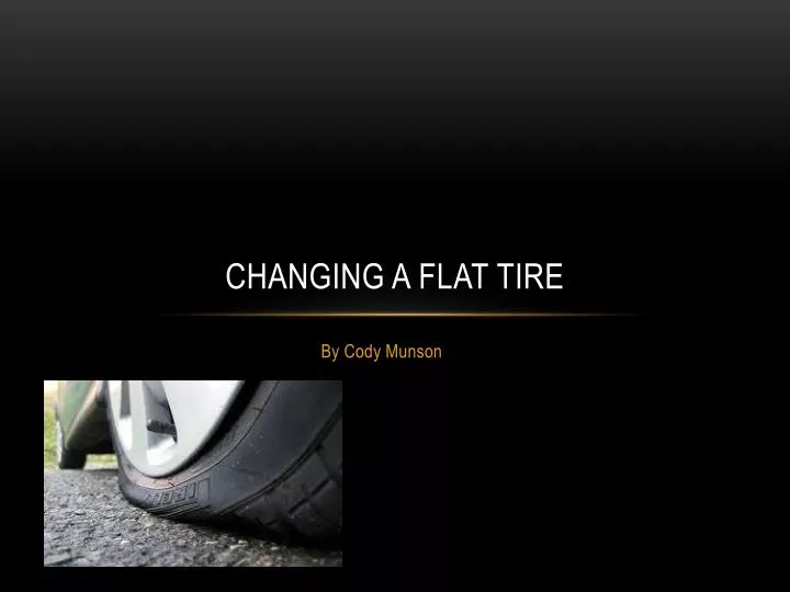 changing a flat tire