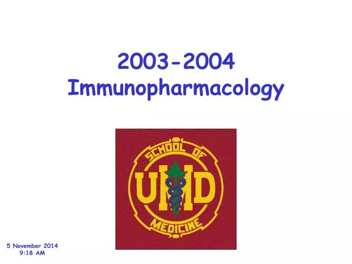2003 2004 immunopharmacology