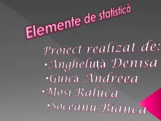 elemente de statistic