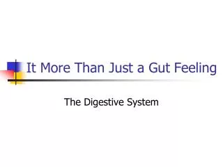 it more than just a gut feeling