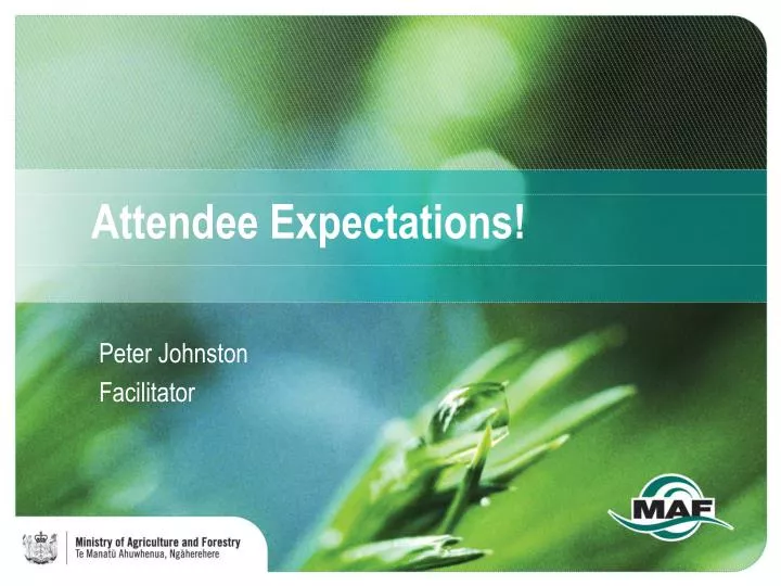 attendee expectations