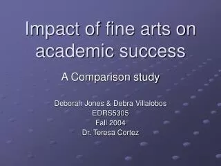 Impact of fine arts on academic success