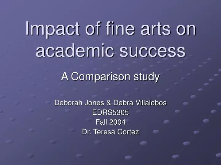 impact of fine arts on academic success