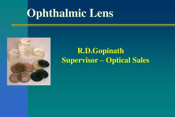 ophthalmic lens