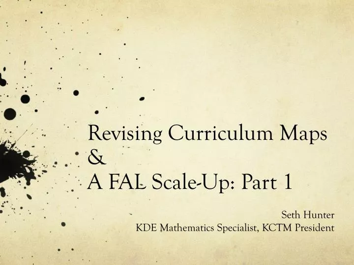revising curriculum maps a fal scale up part 1