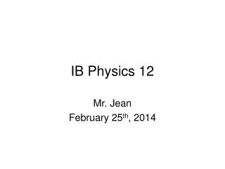 IB Physics 12