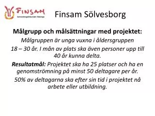 finsam s lvesborg