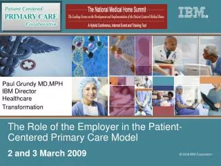 The Role of the Employer in the Patient-Centered Primary Care Model