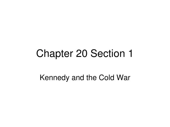 chapter 20 section 1