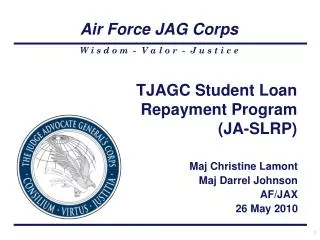 TJAGC Student Loan Repayment Program (JA-SLRP)