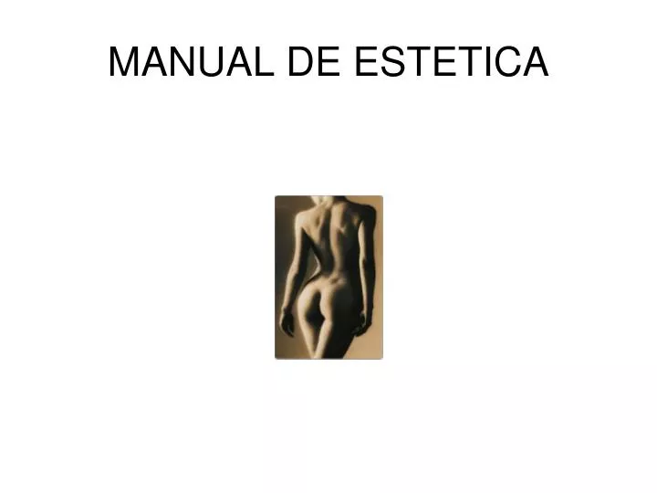manual de estetica
