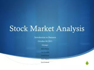 Stock Market Analysis