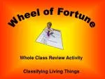 Whole Class Review Activity Classifying Living Things - slide 1