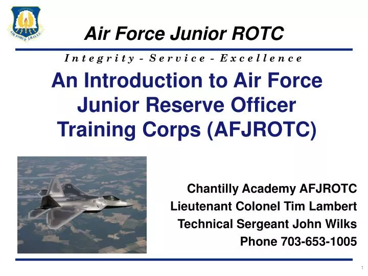 an introduction to air force junior reserve officer training corps afjrotc