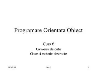 programare orientata obiect