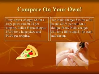 compare on your own