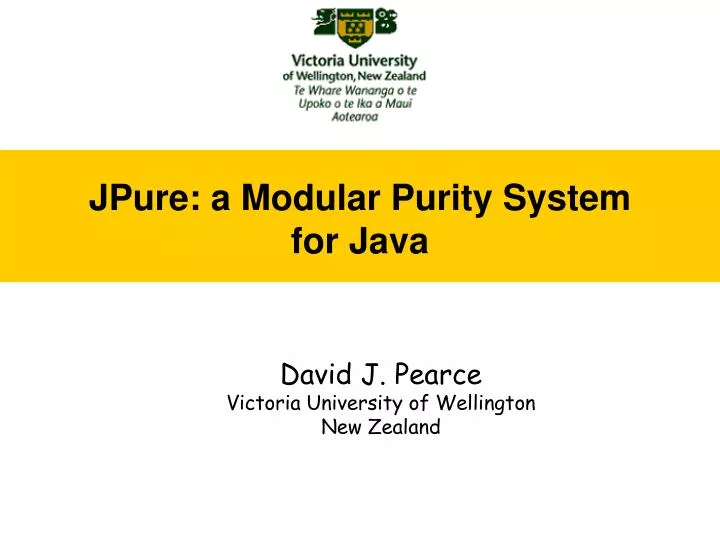 jpure a modular purity system for java