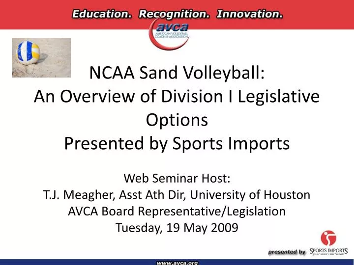 ncaa sand volleyball an overview of division i legislative options presented by sports imports