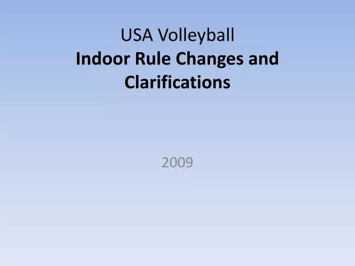 usa volleyball indoor rule changes and clarifications