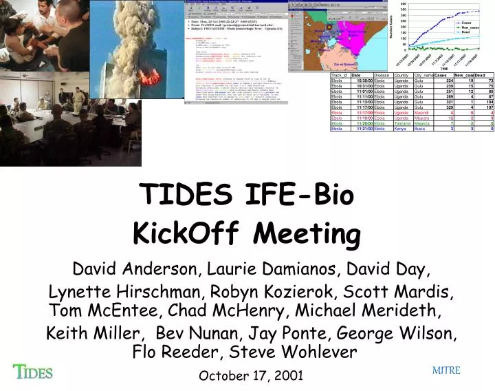 tides ife bio kickoff meeting