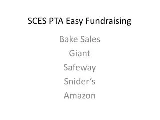 SCES PTA Easy Fundraising