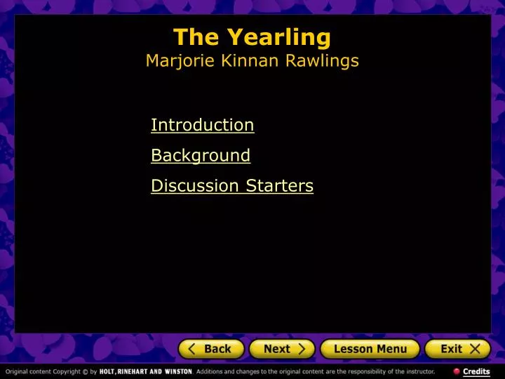 the yearling marjorie kinnan rawlings