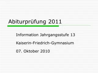 abiturpr fung 2011