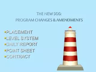 THE NEW SOS: PROGRAM CHANGES &amp; AMENDMENTS