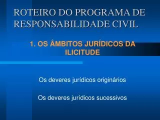 roteiro do programa de responsabilidade civil