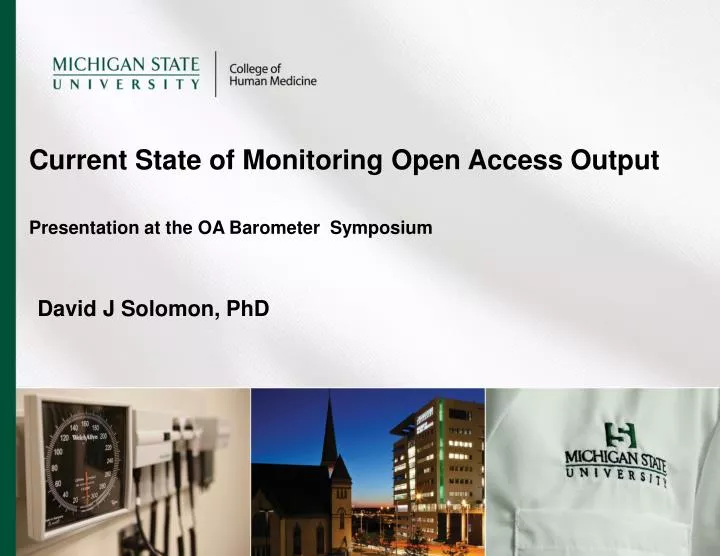 current state of monitoring open access output