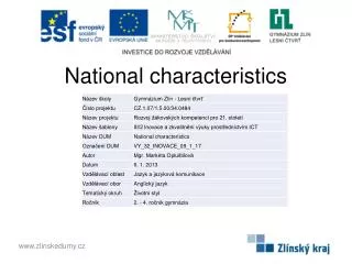National characteristics