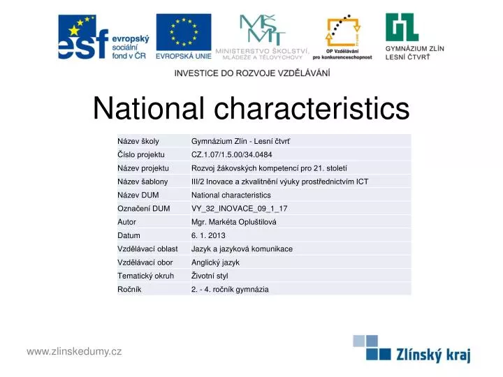 national characteristics