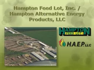 Hampton Feed Lot, Inc. / Hampton Alternative Energy Products , LLC