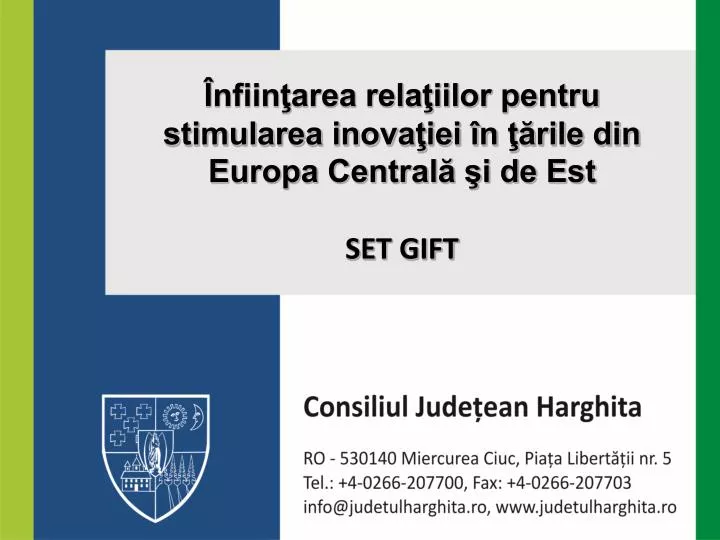 nfiin area rela iilor pentru stimularea inova iei n rile din europa central i de est set gift