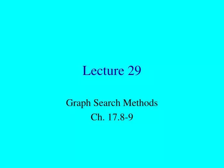 lecture 29