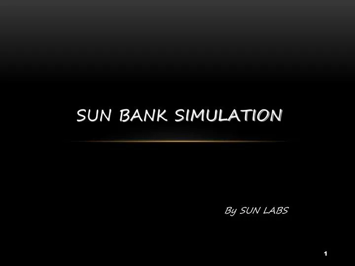 sun bank simulation