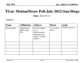 TGai - Motion/Straw Poll-July-2012-San-Diego