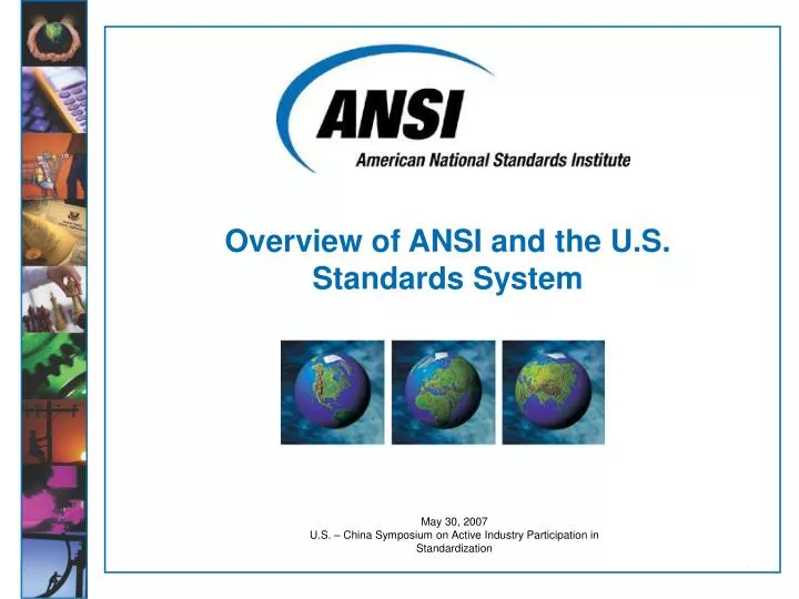 overview of ansi and the u s standards system
