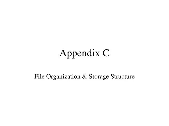 appendix c