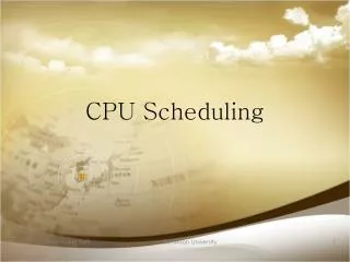 CPU Scheduling