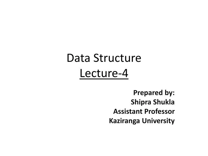 data structure lecture 4