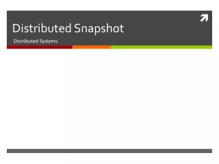 distributed snapshot