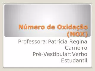 n mero de oxida o nox