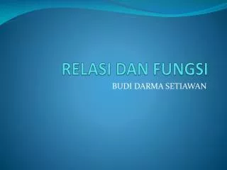 relasi dan fungsi