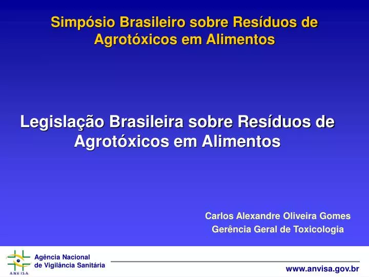 legisla o brasileira sobre res duos de agrot xicos em alimentos
