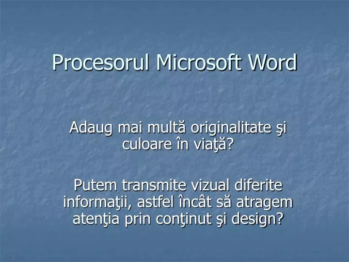 procesorul microsoft word