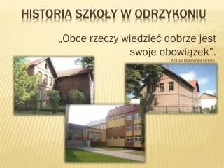 historia szko y w odrzykoniu