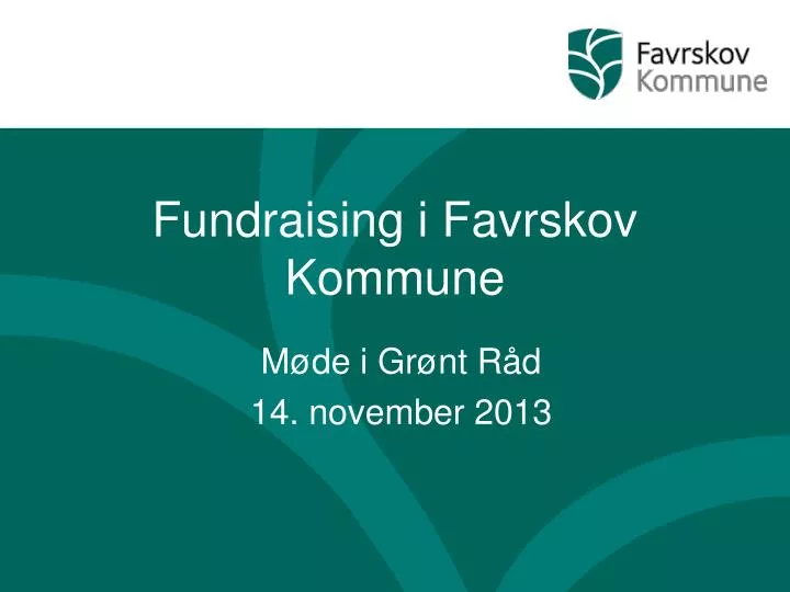fundraising i favrskov kommune