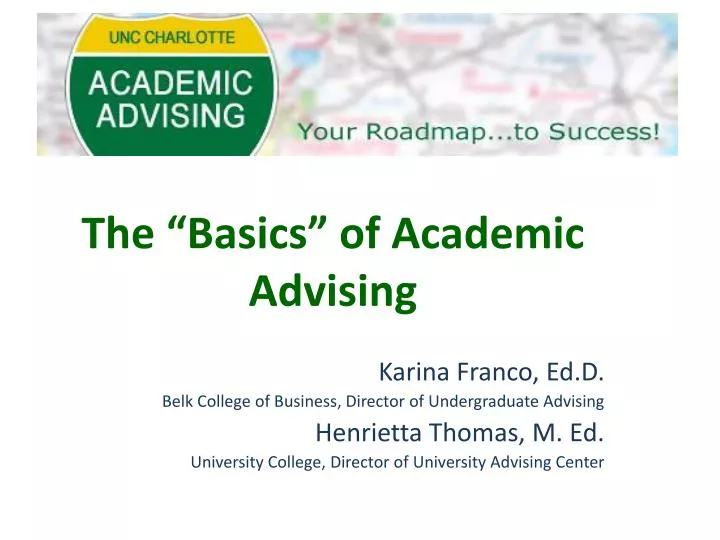 the basics of academic advising